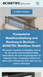 Mobile Screenshot of bogetec-metallbau.de